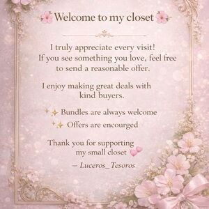 Welcome to My Closet | Reasonable Offers Welcome | Bundle & Save 🌸